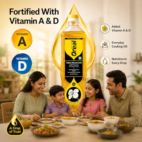 Image of Oreal Yellow Mustard Oil, 1 Litre