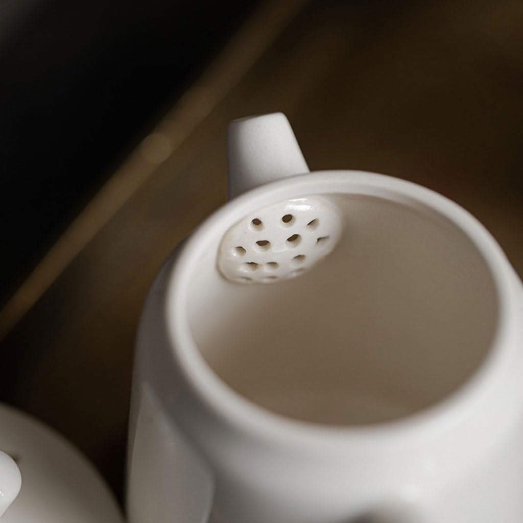 Czajniczek Nowoczesny czajniczek ceramiczny w kolorze szarej trawy i drewna Domowy retro Herbata Kung Fu Ręcznie robiony czajniczek Dzbanek do herbaty z uchwytem jedną ręką i pokrywką (jeden rozmiar