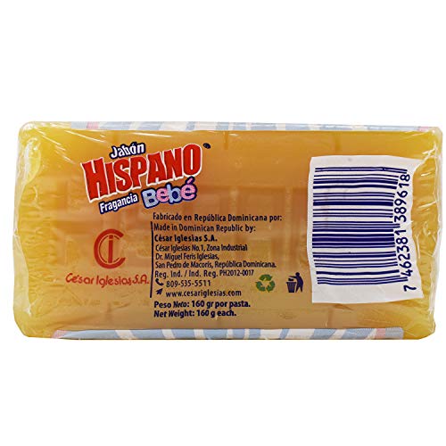 Green Hills Hispano Soap Fragancia Baby Pack 5 Bar 160 Gr #TOP2