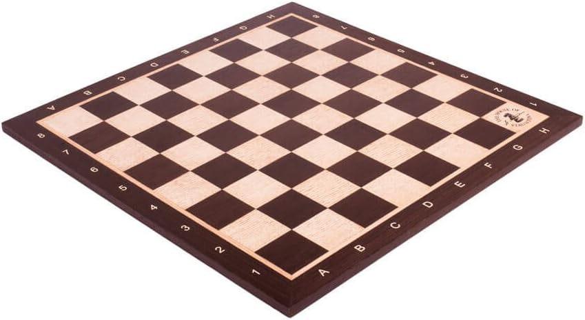 The House of Staunton African Palisander & Maple Wooden Chess Board - 2.0" with Notation & Logo