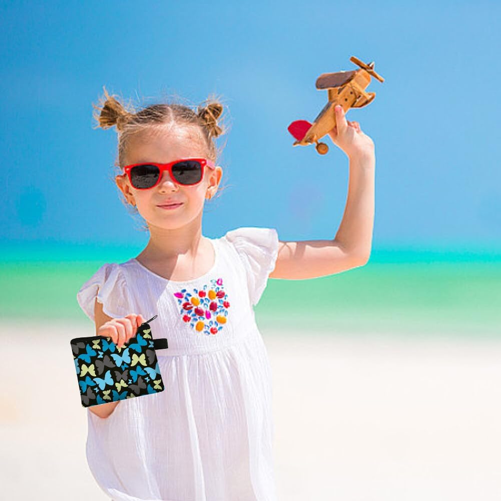 男の子と女の子用の子供用コインウォレット12個セット。バタフライプリントかわいいコインウォレットポーチ、コインパース、ウォレットバッ ミニ財布 子供  財布 女の子 キッズ財布 小銭入れ 小物入れ カード かわいい おしゃれ 二つ折り コインケース カードケース IC ...