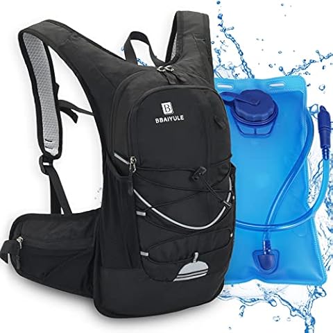 BBAIYULE Hydration Pack,Insulated Hydration Backpack with 2L BPA Free Water Bladder,for Running,Hiking,Cycling,Climbing,Camping,Biking (Black) Cover