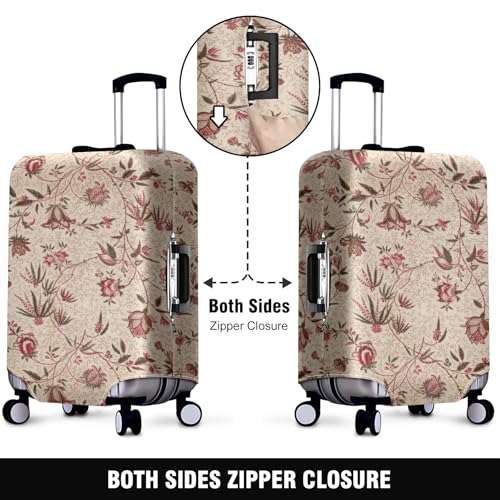 Travel Luggage Cover Suitcase Protector Scratch-Resistant Fit, Not Included Suitcase Pink Floral XL2