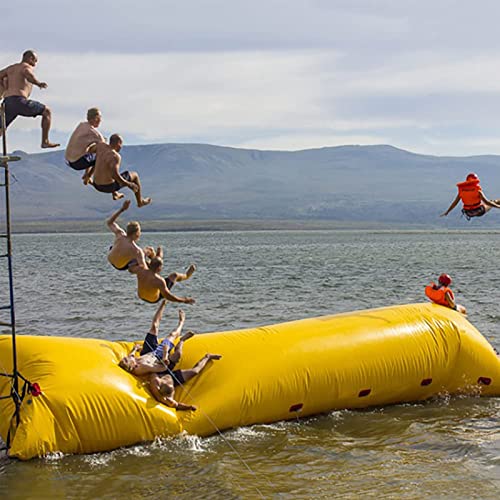 GYMO Water Inflatable Jump Bag, Water Jump Bag, Inflatable Trampoline Water Toys, Water Punch Set, Inflatable Jump Bag, PVC Inflatable Water Bouncer,Yellow,6m/20ft