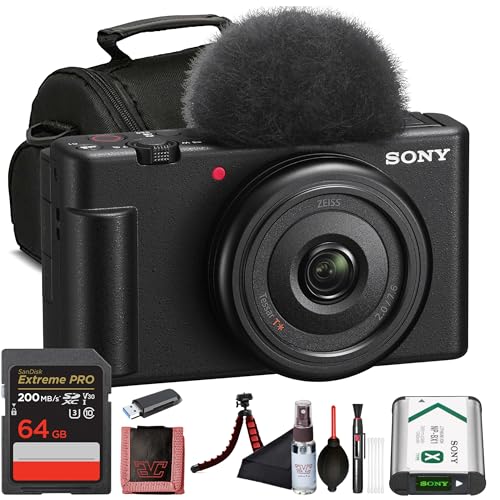 Amazon.com : Sony ZV-1F Vlogging Camera (Black) 20.1 MP 1” Sensor