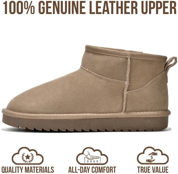 Project Cloud 100% Genuine Leather Ankle Boots for Women - Water Resistant with Memory Foam Insole Winter Boots for Women - Trending Shoes & Comfortable Women's Ankle Boots (Hippy) - Image 4