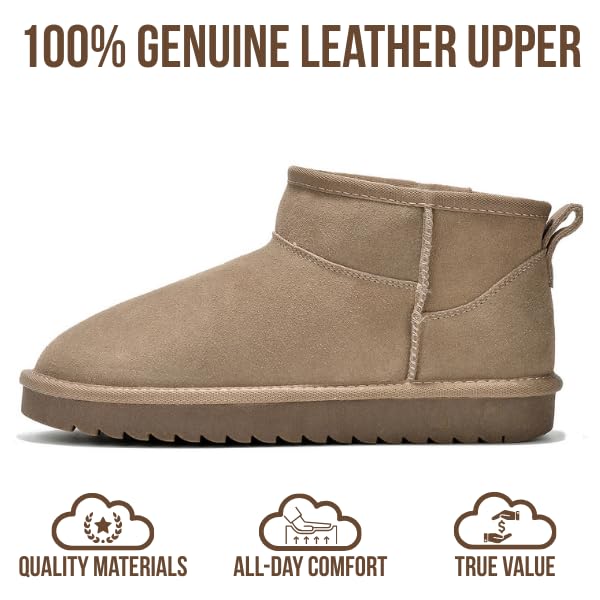 Image of Project Cloud Genuine Leather Ankle Boots for Women - Water Resistant with Memory Foam Insole Winter Boots - Trending Shoes & Comfortable Women's Ankle Boots (Hippy)
