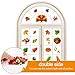 210 Pieces Fall Leaves Window Cling Stickers Thanksgiving Autumn Leaves Stickers Harvest Maple Acorn Window Decals for Autumn Holiday Party Decorations