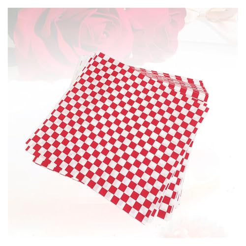 Revestimientos de papel con patrón de rejilla absorbente de grasa para alimentos 5