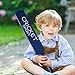 VOSAREA Kids Cricket Bat and Ball Set, Outdoor Backyard Play Cricket Toy with Stumps and Base, Interactive Fun Game for Kids and Family