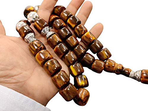 Hand Made German Faturan Sandalous Tesbih Tasbih Prayer -Amber Rosary islam Tasbeeh Men Gift