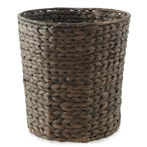 Casafield Water Hyacinth Waste Basket - Espresso,...