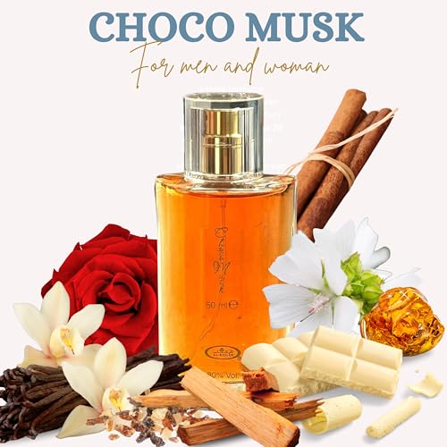 Choco Musk 50ml Eau de Parfum Spray with Mini Perfume Bottle - Vanilla Perfume for Women and Men - Arabic Oud - Sweet Arabian - Al Rehab Choco Musk - Image 3