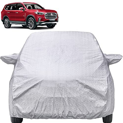Image of Autofact Waterproof Car Body Cover Compatible with MG Gloster with Mirror Pockets (Shinning Silver)