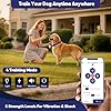 GPS Electric Dog Fence with Free App, Wireless Fence System with Training Collar, Adjustable of Dogs Portable Fence for Outdoor Use, Rechargeable Waterproof Flexiable Collar, (Blue)