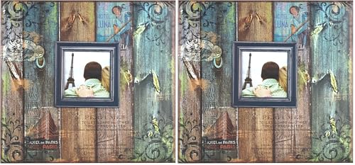 Image of MCS Expandable 10-Page Scrapbook Album with 12 x 12 Inch Pages, 13.5 x 12.5 Inch, Vintage Travel (Pack of 2)