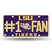 NCAA LSU Tigers #1 Fan Metal Auto Tag