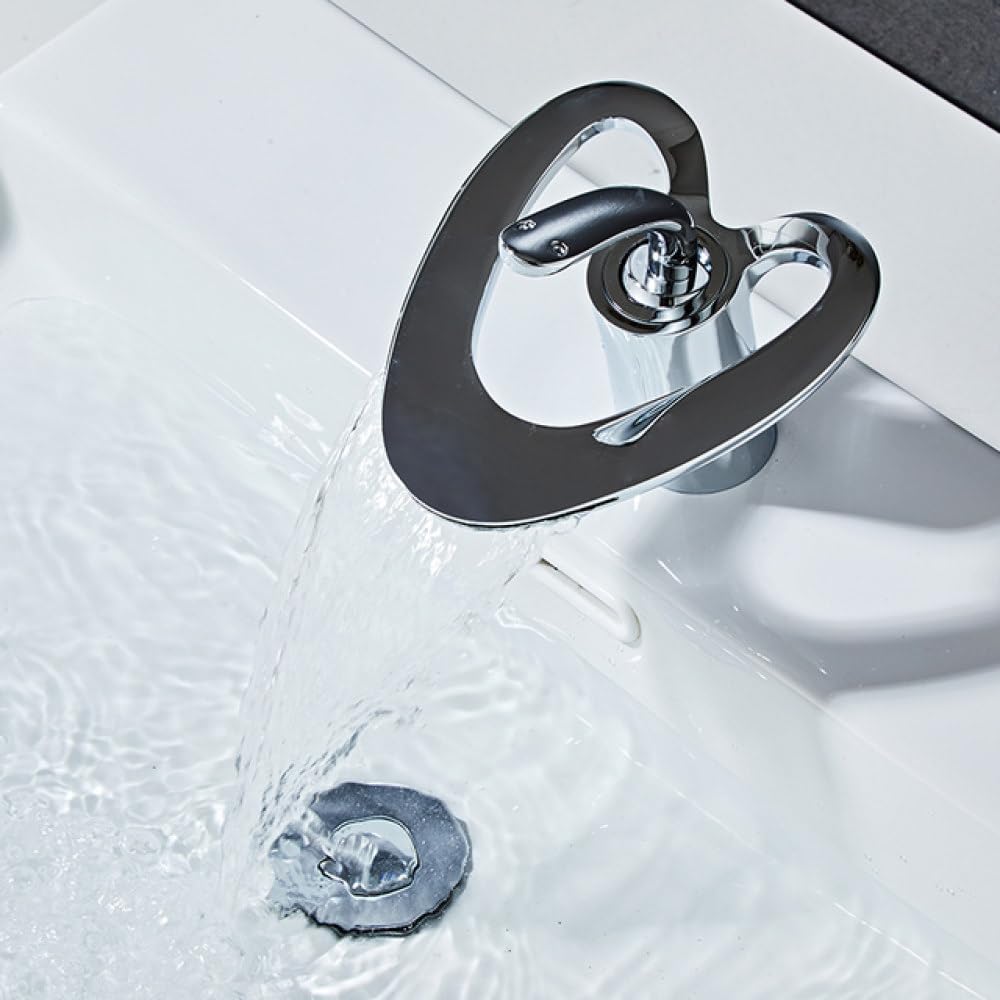Grifo de lavabo de cascada Grifo mezclador de agua fría y caliente Grifo de lavabo de baño Grifos de lavabo montados en cubierta, SLT239, Astilla