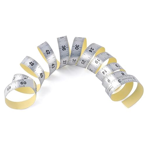 Miniatura 4 de Regla de banco de trabajo cinta métrica con respaldo adhesivo de 60 pulgadas (izquierda a derecha)