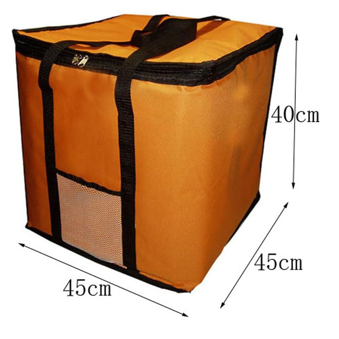 Bolsa de entrega de alimentos Bolsa térmica grande for pizza de 14 pulgadas Bolsa térmica gruesa Bolsa de almacenamiento de pizza aislada Contenedor de entrega de alimentos frescos 45x45x40 cm ( Color