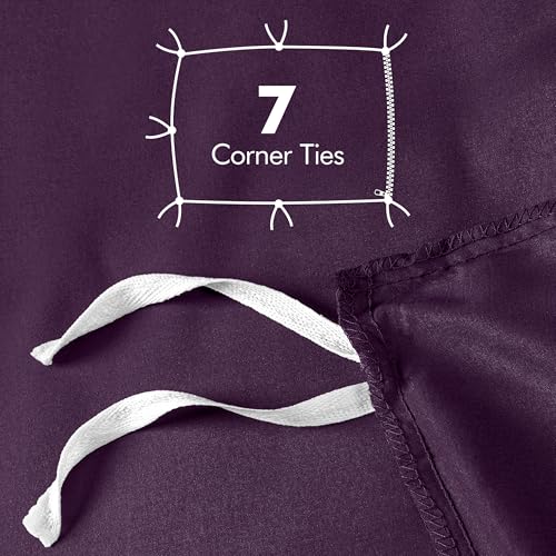 Utopia Bedding Duvet Cover Queen Size - 3 Piece with Zipper Closure - 1 Comforter Cover 90X90 Inches & 2 Pillow Shams 20X26 Inches (Purple) Comforter Not Included