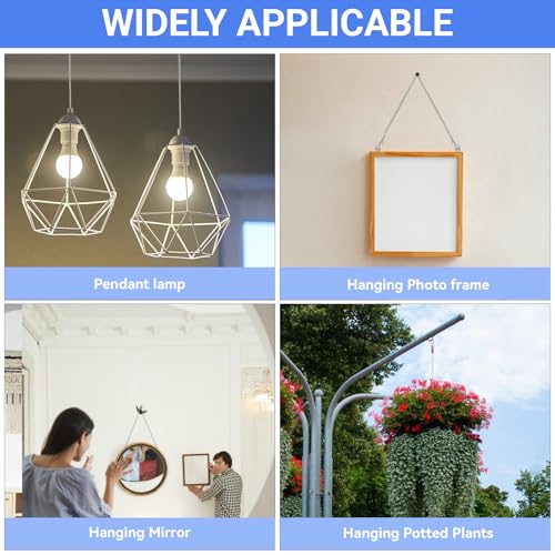 Image of 8PCS Adjustable Picture Hanging Wire Kit Heavy Duty Picture Frame Mirror Hanging Wire Kit 6.6FT Stainless Steel Wire for Hanging Pictures,Frame,Paintings,Flowerpot,Decorations,Supports Up to 66lbs
