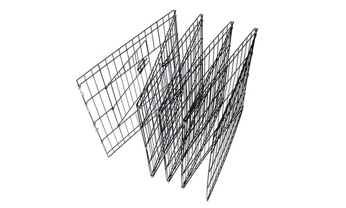 Puppyren extensible Topmast XL pliable de 560x107cm noir pour l'éducation des chiots