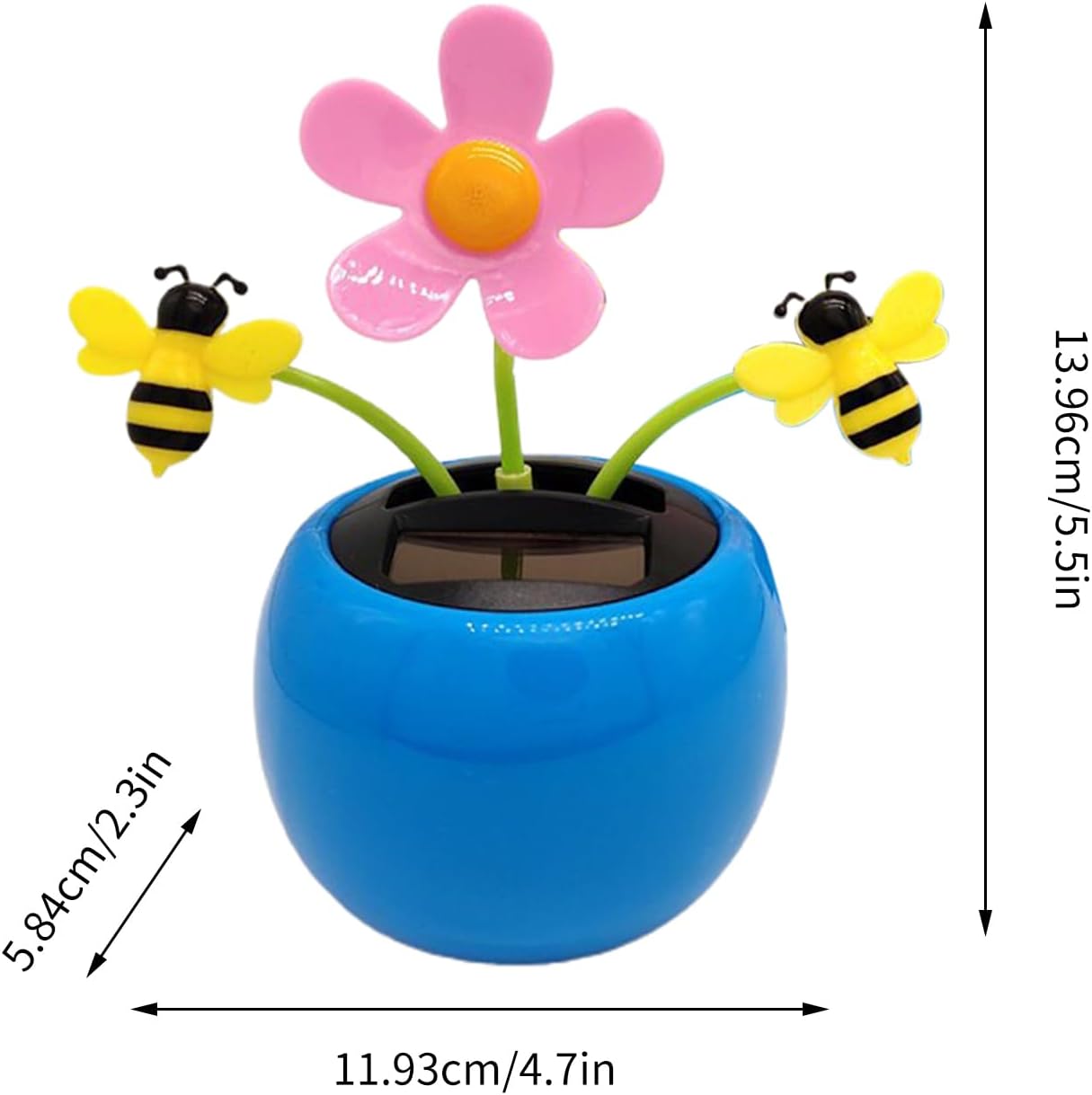 Solar Toy Sunflower Ornament - Dancing Flowers Solar Powered Car Dashboard Toy - Portable Shaking Head Car, Reusable Powered Dashboard Decor for Home, Bedroom and
