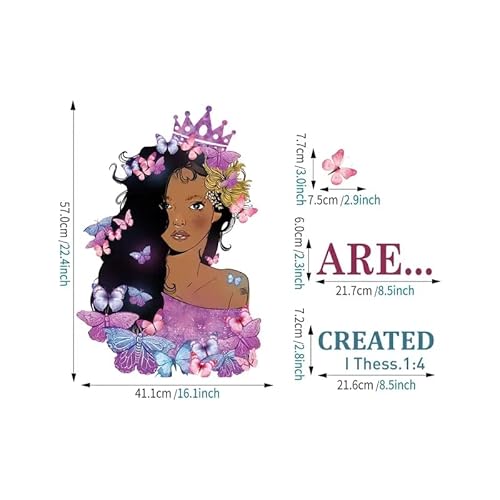 Wall Decals For Girls Bedroom,Girl Butterfly Magic Inspirational Quote Wall Decal, Butterfly Room Decor Motivational Saying Positive Wall Sticker For Nursery Playroom Bedroom Living Room Wall Decor #TOP3