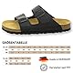 AFS-Schuhe 3100 Bequeme Pantoletten für Herren Leder, Hausschuhe Arbeitsschuhe, Made in Germany (44 EU, Schwarz)