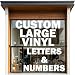 Custom Large Vinyl Letters & Numbers – Commercial Vinyl Lettering for Storefronts, Trucks & Signage – Indoor & Outdoor, Up to 100 in Wide & 46 in High