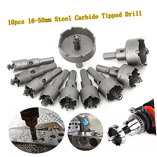 Set de 10 brocas con punta de carburo 16-50 mm para metal miniatura 2