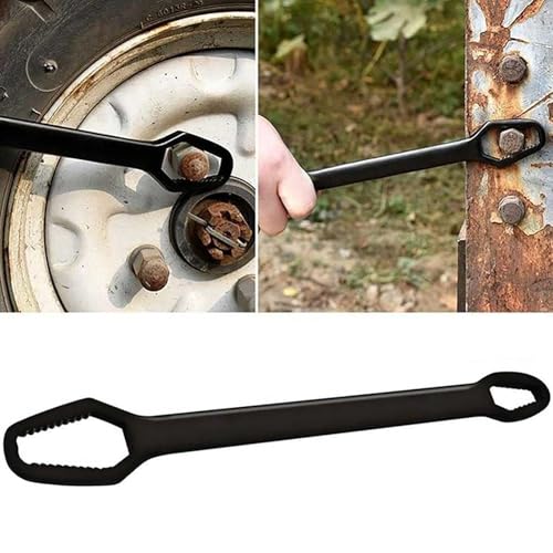 Double-Ended Multifunctional Universal Wrench ，Wrench Repair Tools Black BLC114-01