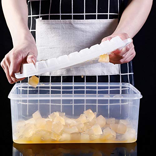 Molde para cubitos de hielo con tapa y caja de almacenamiento miniatura 1