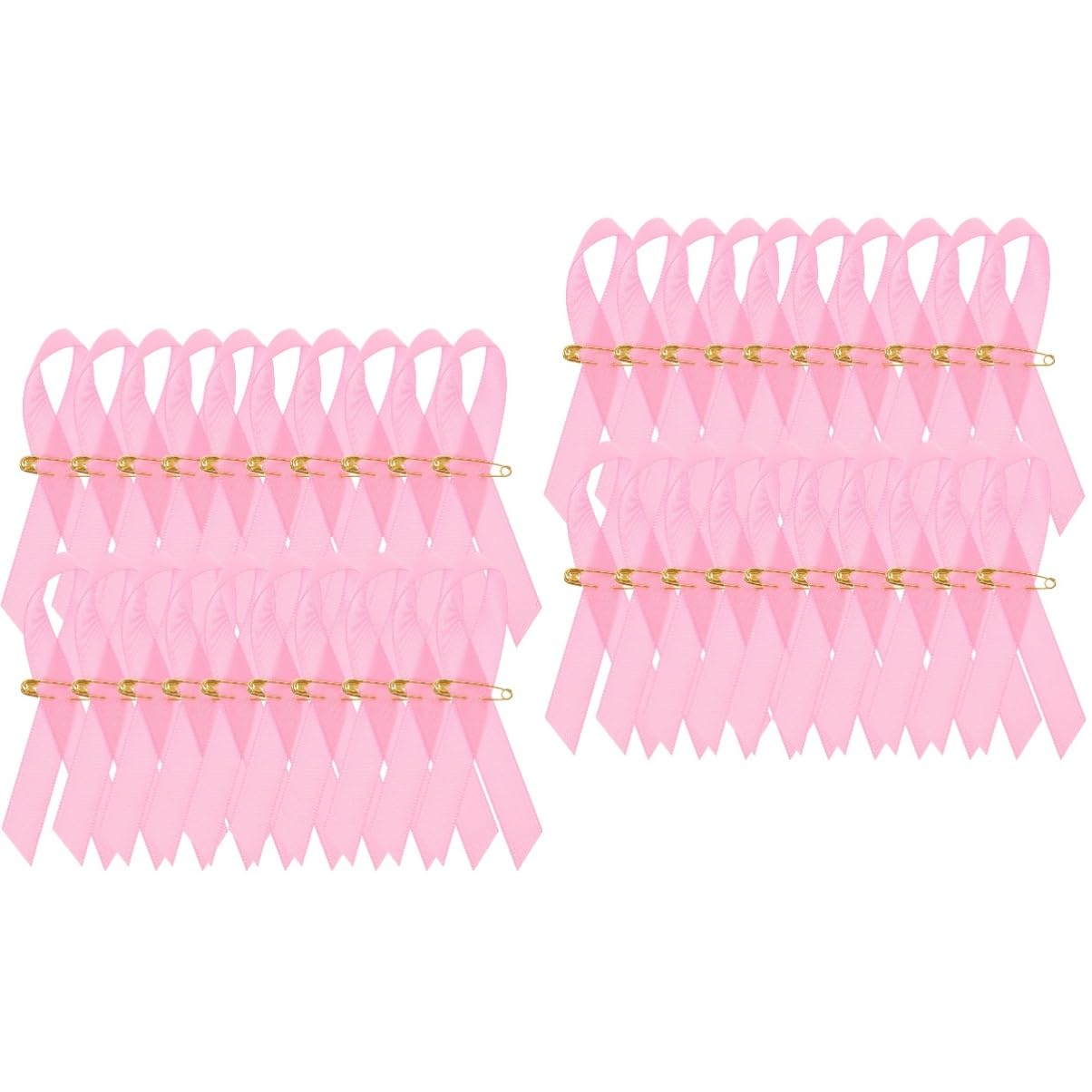 ARTIBETTER 2 Sätze Brustkrebs Bewusstsein Ribbons Mit Anstecknadeln Pinke Bänder Für Wohltätigkeitsveranstaltungen Und Aufklärungskampagnen Zum Dekorieren Von Kleidung Und 200 Stück * 2