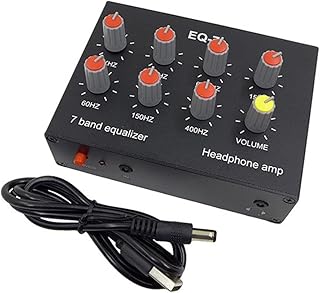 Tovmekdjn 7-Segment Equalizer Tone Treble Bass Adjustment Mobile Computer Game Audio Headset Ear Amplifier Sound Signal Amplifier