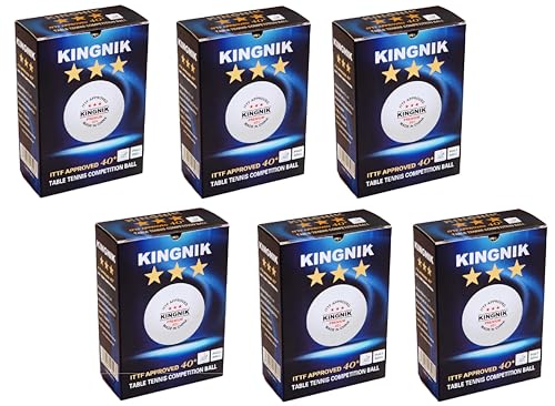 36 Ball – KINGNIK Premium 40+ 3* Ping Pong Balls – ITTF Approved Table Tennis Balls for Official Competitions (36 Balls)
