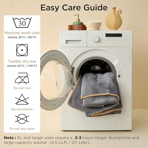 LE SURE wasserdichte Hundedecke mittelgroße Hunde - 100x80cm Hundedecke waschbar, Hundedecke Sofaschutz aus Sherpa Fleece, Katzendecke flauschig und weich, Grau