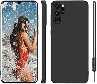 ORDA Huawei P30 Pro Case Silicone Protector Huawei P30 Pro Slim Case Soft Gel Rubber Anti-Scratch Phone Case Cover for Huawei P30 Pro 6.1'' Black