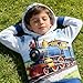 Toddler Boys Steam Train Shirt Long Sleeve 3D Choo Choo Trains Fashion Tops Kids Hooded Sweatshirt for 5T