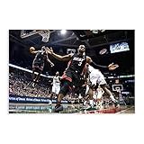 Dwyane Wade Posters For Walls Canvas Paper Poster Signed Art Prints Basketball Dunk Prints Unframe-style 12x18inch(30x45cm)
