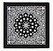Black Bandana for Men Women- 100% Soft Cotton, Paisley, 22x22 In, 1 Pack - Large Head Bandanna Western Cowboy Handkerchief Scarf