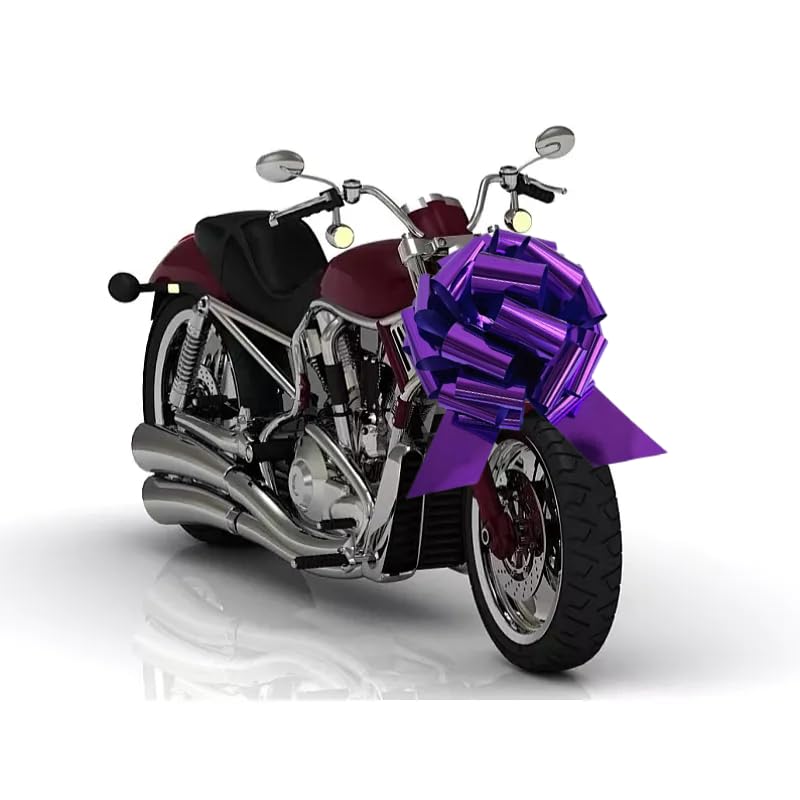 Image of 14 Inch Large Purple Gift Bow,1Pcs Big Bow for Present,Big Gift Bow for appliances,Bikes,Table Decorations and Party Events (Purple)