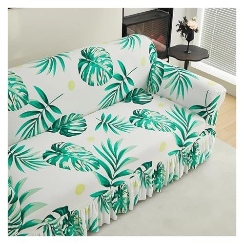 Housse de canapé extensible de qualité supérieure avec jupe plissée à fleurs - 7