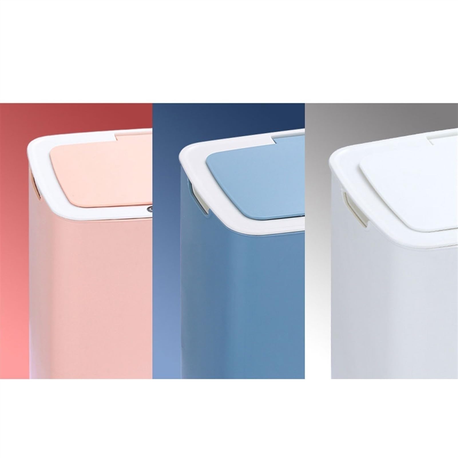 Poubelles Poubelle Maison avec Couvercle Toilette(Blanc)
