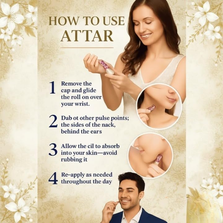 Perfume First Love Attar | Inspired by Luxury – Long-Lasting Alcohol-Free | Roll-On Attar | Perfume Oil with Lavandin, Italian Cedar & Warm Redwood – Ittar for Men & Women | 6 ML
