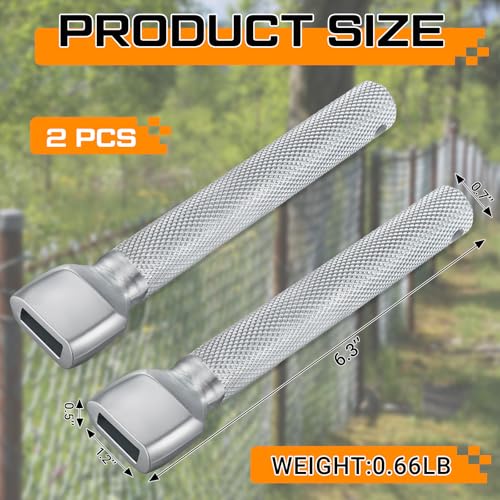 Image of LEIFIDE 2 Pack 6.3 x 0.7 x 1.2 Inches Galvanized Steel Fence Stapler Gun Nail Gun Screwdriver, Easy to Operate, Suitable for 2 Inches Fence Studs, for Fencing Construction and Maintenance