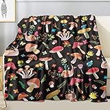 Mushroom Blanket Soft Flannel Lightweight Mushrooms Throw Blanket Mushroom Gifts for Kids Girls Boys