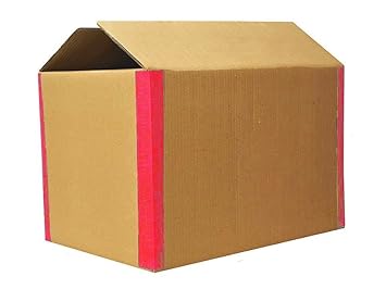 MM WILL CARE - WE WILL CARE YOUR PRODUCTS Large Corrugated Packing Boxes_Size: 27 X 18 X 12 Inch- 5ply - Heavy Duty with Reinforced Edges(RED) (Pack of 2)