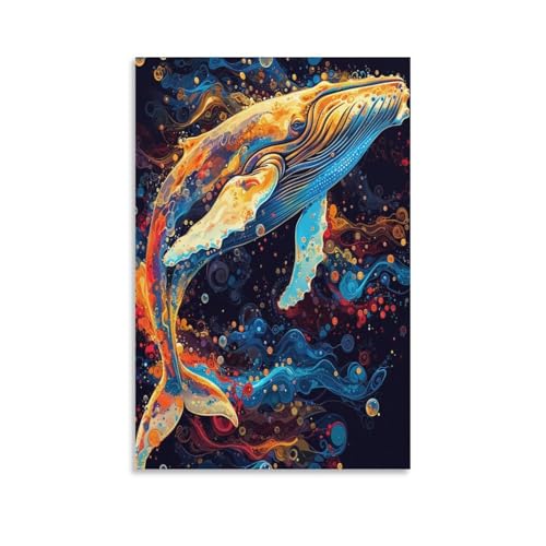 Lienzo de ballena para cuadros modernos decorativos de salón con formato 50x75cm
